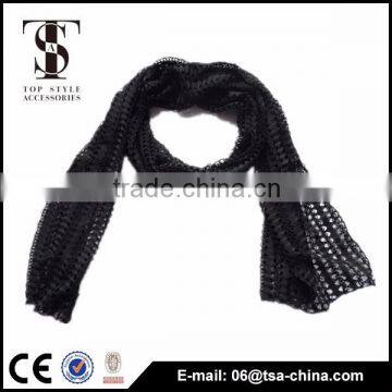 Hot Selling Black Hollow Out 31*159 cm Scarf photo-4