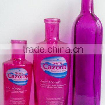 cosmetics glass pump bottles fancy glass bottles
