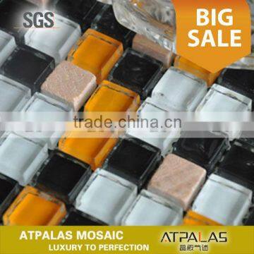 Stone Glass Tile - glass and stone mosaic tile, stone blend glass mosaic tile EGS002