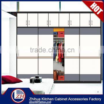 Double color bedroom 3 door wardrobe