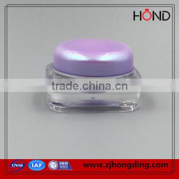 Customized empty acrylic square cream jar with all color and capacity aviable