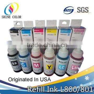 6 color Refill Ink for Epson L800 L801 Desktop Printer