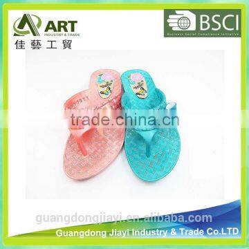 Fashion Women PVC Flat Slippers Sandals Summer Women Flat PVC Shoes with Bow