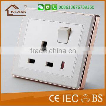 new design Saso certificate 250V 13Amp DP Switched socket