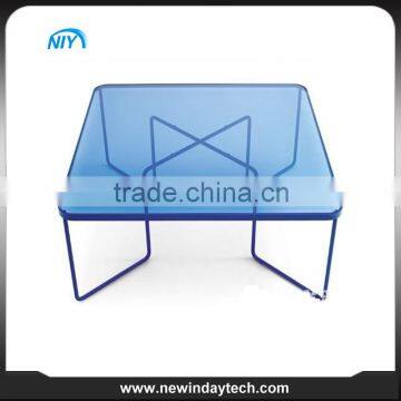 transparent customized simple square coloured acrylic table, lucite table furniture