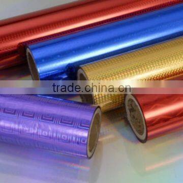 color printed hot sale High quality holographic packaging stretch wrap/film for package