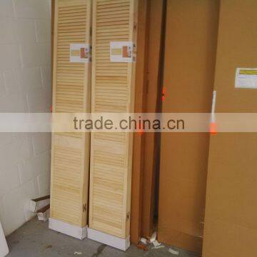 FSC Certificated Interior Wood Shutter Door, White Primer Pine Louver Shutter Door photo-3
