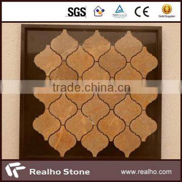 Own Quarry Imperial Gold Marble 3" Lantern Mosaic photo-2