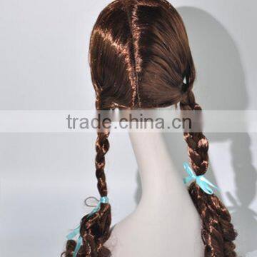 Brown Lolita Dolls Wigs With Two Dreadlocks and Bow Braid Wig With Bow N236