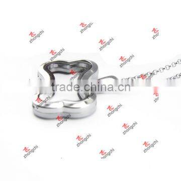 Alloy Silver floating Plain Dog Bone Charms Lockets necklace (DBN51114)
