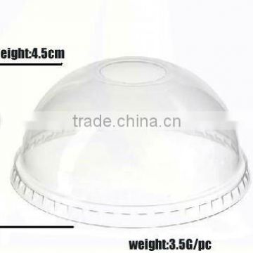 clear plastic cold beverage cup's dome lid