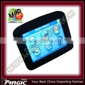 3.5 inch portable gps navigator media player with touchscreen