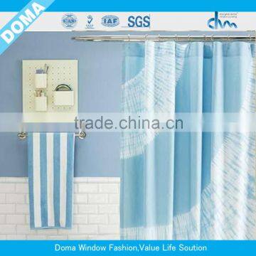 hookless shower curtains/hookless polyester shower curtain/polyester hookless bath curtain