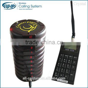 CE easy use mini waterproof high quality long signal range restaurant paging system