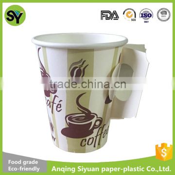 single wall drink paper cup disposable coffee cup with handle