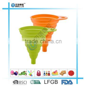 Portable Space Save Foldable Silicone Funnel, silicone filter