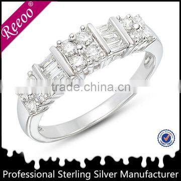 2014 silver hot sale tiny crystal silver ring, wedding brand or engagement ring