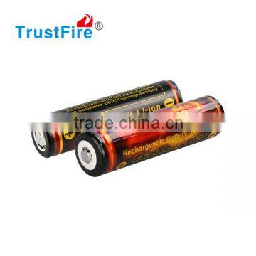 Trustfire PCB 18650 3000mAh 3.7V rechargeable li ion battery use 500 cycles from alibaba express