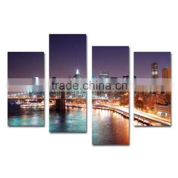 Beautiful city night picture home decor canvas prints