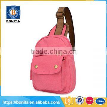 Cheap custom outdoor lovely pink laides girls two sided shoulder bag