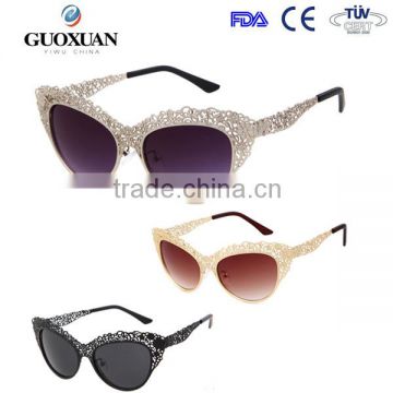 2015 fashion new design wholesale classics hollow out metal sunglass frame made in china