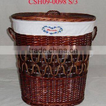 new fashion willow laundry basket