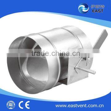 Round volume control air damper for duct ventilation system