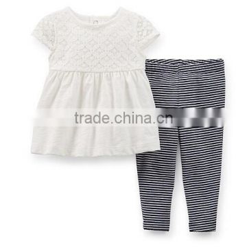 Charming apparel ivory girl's 2 pieces legging set