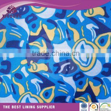 travel bag polyester printing taffeta fabric/ backpack lining fabrics