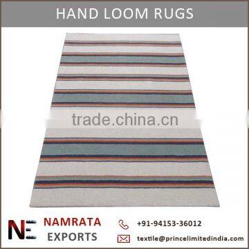 High Quality New Design Handmade Stripes Cut Loop Pile Shaggy Wool Carpets