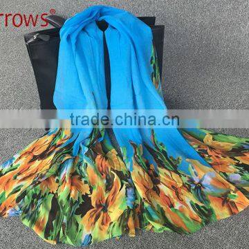 Fashion New Lady Women's Long Soft Wrap Lady Shawl Silk Chiffon photo-3
