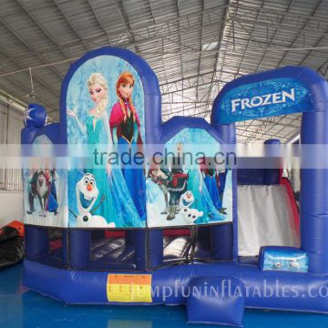 2016 Frozen Jumping Castle Trade Assurance hot sale Inflatable Combo Bouncing House for moonwalk and slider