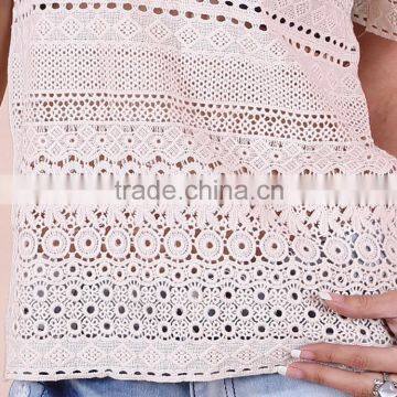 2016 flower patterns cheap soft embroidery lace fabric