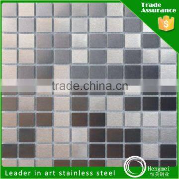 China supplier color 304 2b finish bao steel stainless steel mosaic sheet for wall