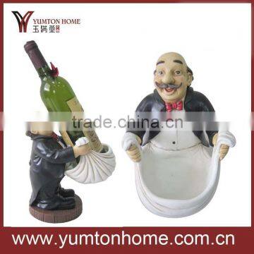 Alibaba wholesale resin wine bottle holder for sale