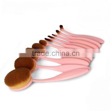 10pcs Black Cheapest Oval Foundation Cosmetic Brush