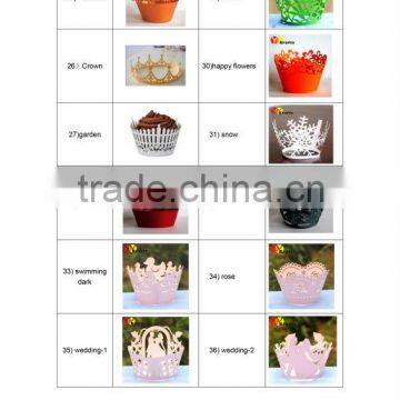 Laser Cut Paper Cupcake Wraps Wholewsale Small Cake Wrapper Wedding Decoration Cupcake Wrappers photo-6
