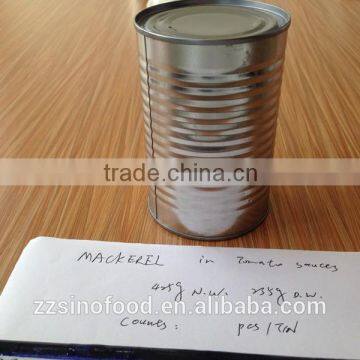 Hot Sale Product Canned Fish Canned Mackerel in Tins