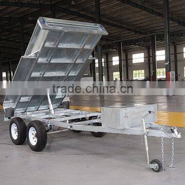 DOT Approved Hot Dip Galvanized Tipping Box Trailer for Sale