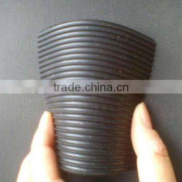 Black Anti-slip Fine Ribbed Rubber Mats(Panchas Caucho)