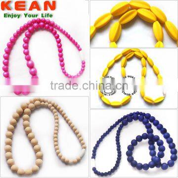 Non-toxic Silicone Beaded Teething Necklace for Baby Chewing photo-3