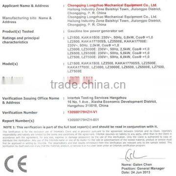 6.5hp Gasoline Generator Set Key Start photo-2