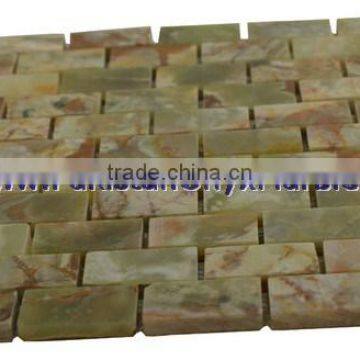 HOT SALE CHEAP PRICE DARK GREEN ONYX MOSAIC TILES COLLECTION photo-5
