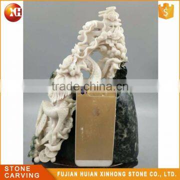 Oriental Treasure Natural High Quality White Jade Carve Dragon photo-6