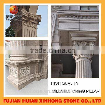 high quality villa matching pillar,dragon pillar,stone dragon pillar