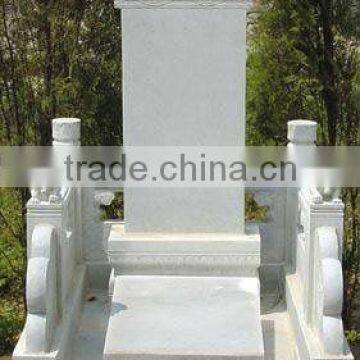 Chinese White Marble Gravestone