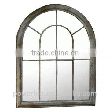 POWERLON Ornate Garden Rustic Iron Window Mirror with Natural Beauty Reflection