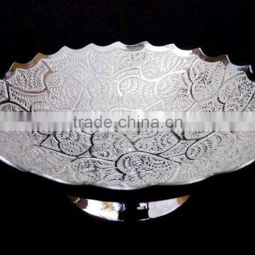 Brass silver plated bowl for wedding gift return gift