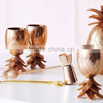 Copper Pineapple Goblet mugs for drinking Moscow mule vodka