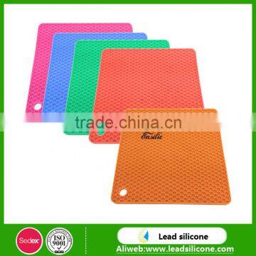 Custom Heat Resistant Honeycomb Shape Silicone Table Mat